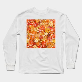 Modern Floral Illustration, Red Flowers art 1 Edit Long Sleeve T-Shirt